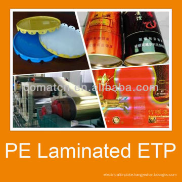 PVC Laminated Tinplate for paint can body and cap